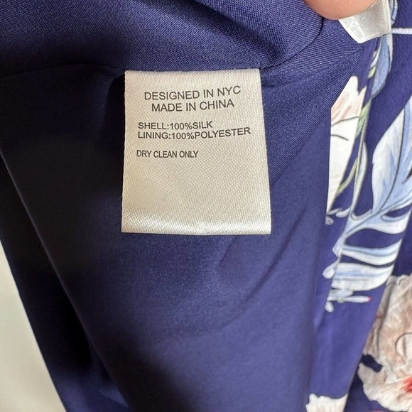 Yumi Kim Silk Pretty Woman Midi Dress in Rainforest Navy Women's Pockets Size S - Picture 8 of 9